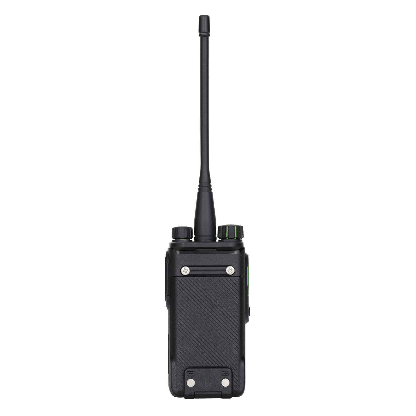 Black walkie-talkie on a transparent background