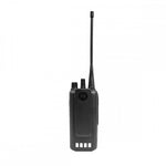 Black walkie-talkie on a white background