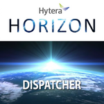 Hytera Horizon Dispatcher software logo with Earth view in the background