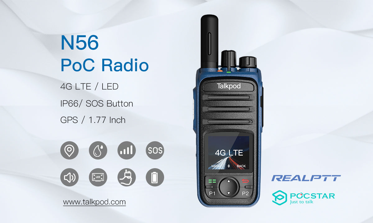 Talkpod N56A Smart PTT Color-Screen Android LTE Radio