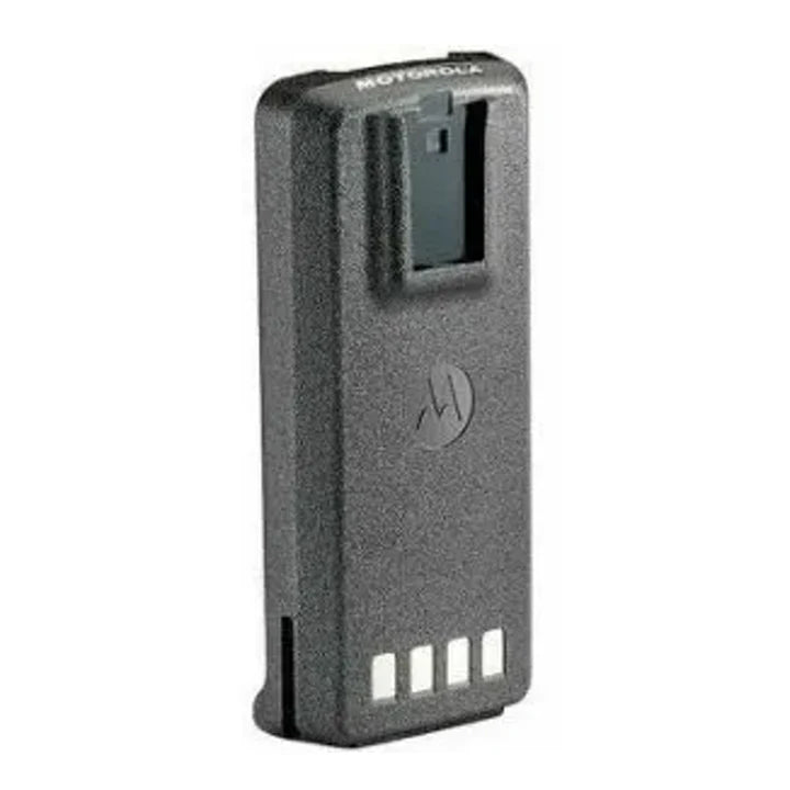 Motorola two-way radio battery pack on a white background