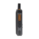 Side Right walkie-talkie with digital display on a white background